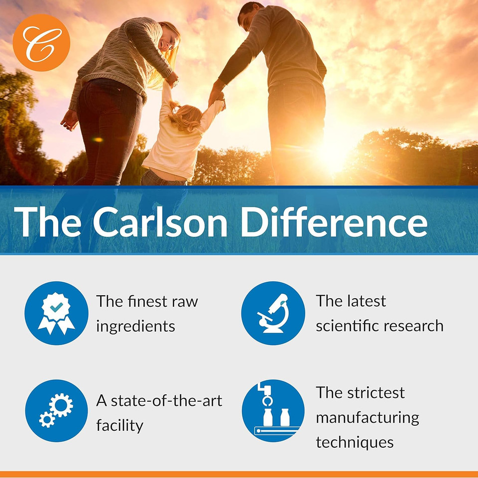 Carlson - Kid'S Chewable Calcium, 250 Mg, Highly Absorbable, Bone & Teeth Support, Optimal Wellness, Natural Vanilla Flavor, 60 Tablets