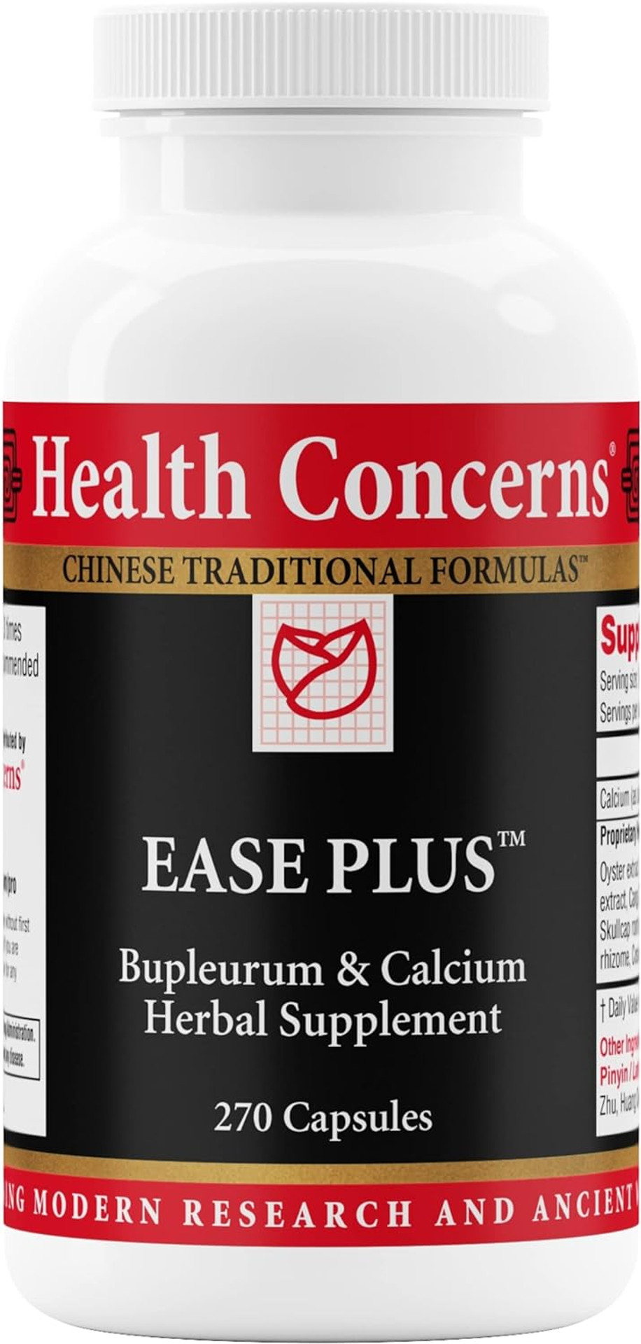 Health Concerns - Ease Plus - Bupleurum and Calcium Herbal Supplement - 270 Capsules