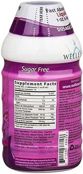 Hopeso Wellesse Calcium & Vitamin D Liquid Natural Citrus Flavor - 16 Oz, Pack Of 6