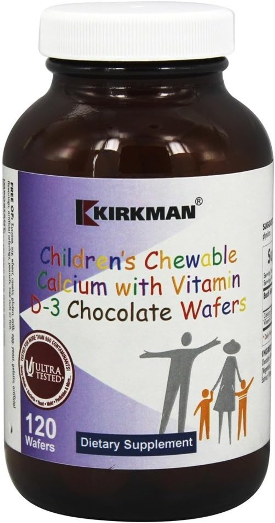 Kirkman Childrenã¢ÂS Chewable Calcium Chocolate Tablets | 120 Tablets