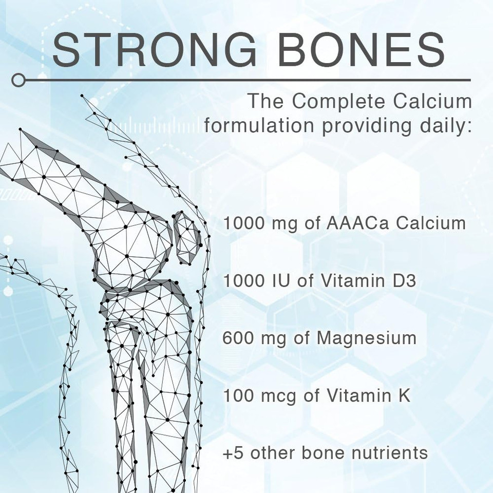 Lane Innovative - Advacal Ultra 1000, Bone Building Calcium, Including Vitamin D3 And Magnesium, Easy Absorption (40 Servings)