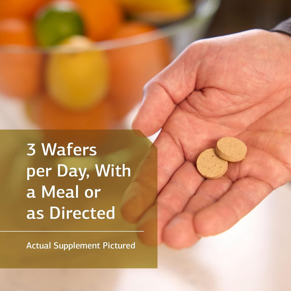 Standard Process Calcifood - Supports Calcium Absorption - Build Bone Strength With Calcium, Phosphorus, Defatted Wheat Germ, Organic Carrot, Date Fruit, Honey, And More - 100 Wafers