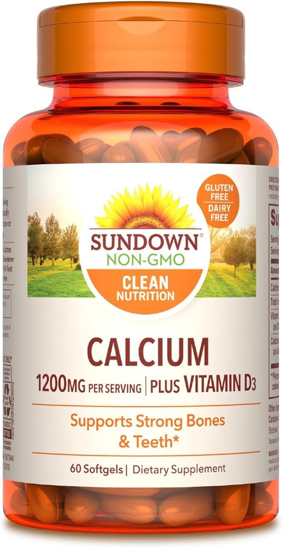 Sundown Naturals Liquid-Filled Calcium Plus Vitamin D3-60 Softgels Sundown Naturals Liquid-Filled Calcium Plus Vitamin D3-60 Softgels