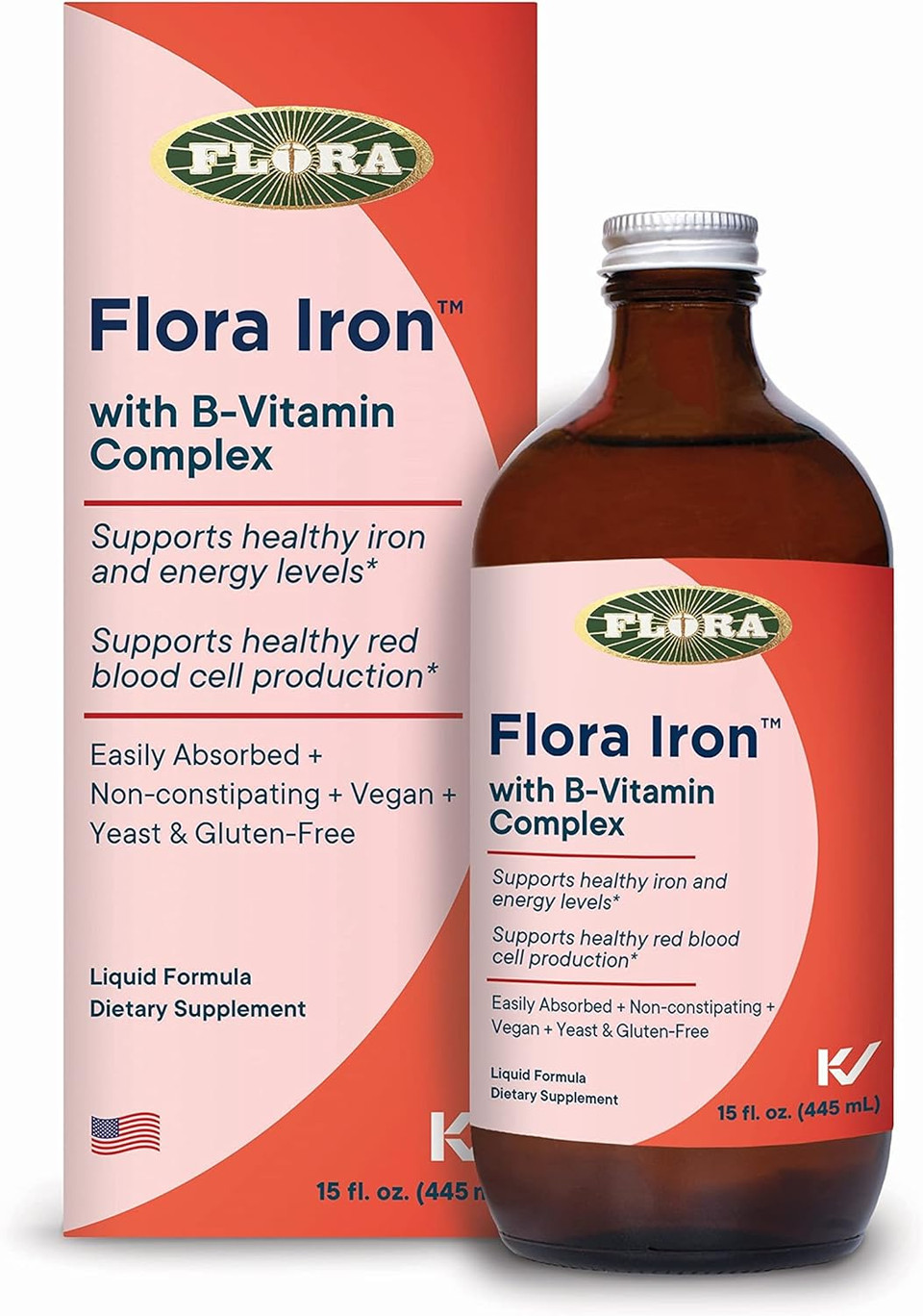 Flora - Iron With B-Vitamin Complex, Helps Maintain Healthy Iron Levels, Non-Constipating, Highly Absorbable Vitamin-B & Iron Supplement, Vegan, Yeast And Gluten Free, 15-Oz. Glass Bottle Flora - Iron With B-Vitamin Complex, Helps Maintain Healthy Iron Levels, Non-Constipating, Highly Absorbable Vitamin-B & Iron Supplement, Vegan, Yeast And Gluten Free, 15-Oz. Glass Bottle