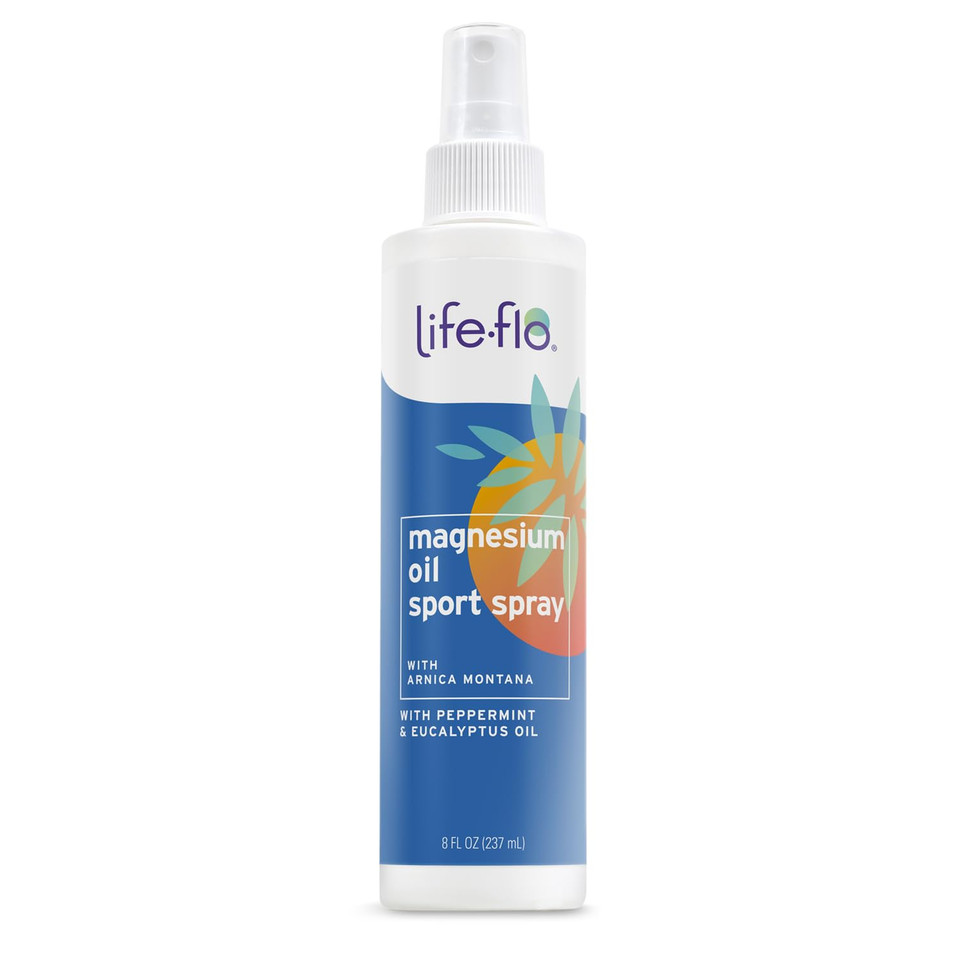 Life-Flo Magnesium Oil Sport Spray, With Magnesium Chloride From The Zechstein Seabed Plus Arnica, Calms And Refreshes Muscles And Joints After Exercise, 60-Day Guarantee, Not Tested On Animals, 8Oz