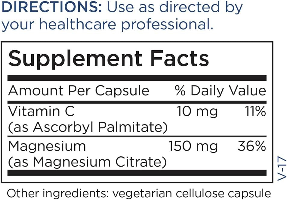 Metabolic Maintenance Magnesium Citrate - Optimal Absorption For Calm + Gi Support (120 Capsules)120 Count (Pack Of 1)