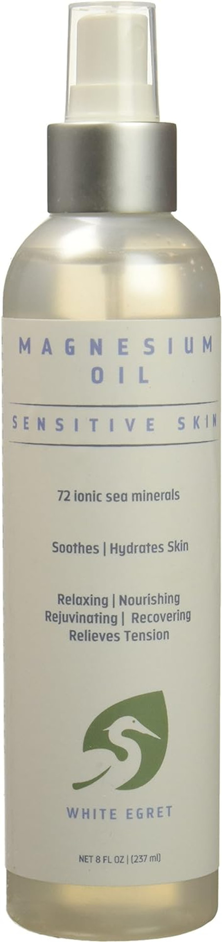 White Egret | Topical Magnesium Spray For Women - 8 Fl Oz Topical Relaxation Elixir With Floral Serenity - Nourish Your Skin, Relieve Tension, And Unwind Naturallytopical Magnesium Spray Sensitive Skin8 Fl Oz (Pack Of 1)