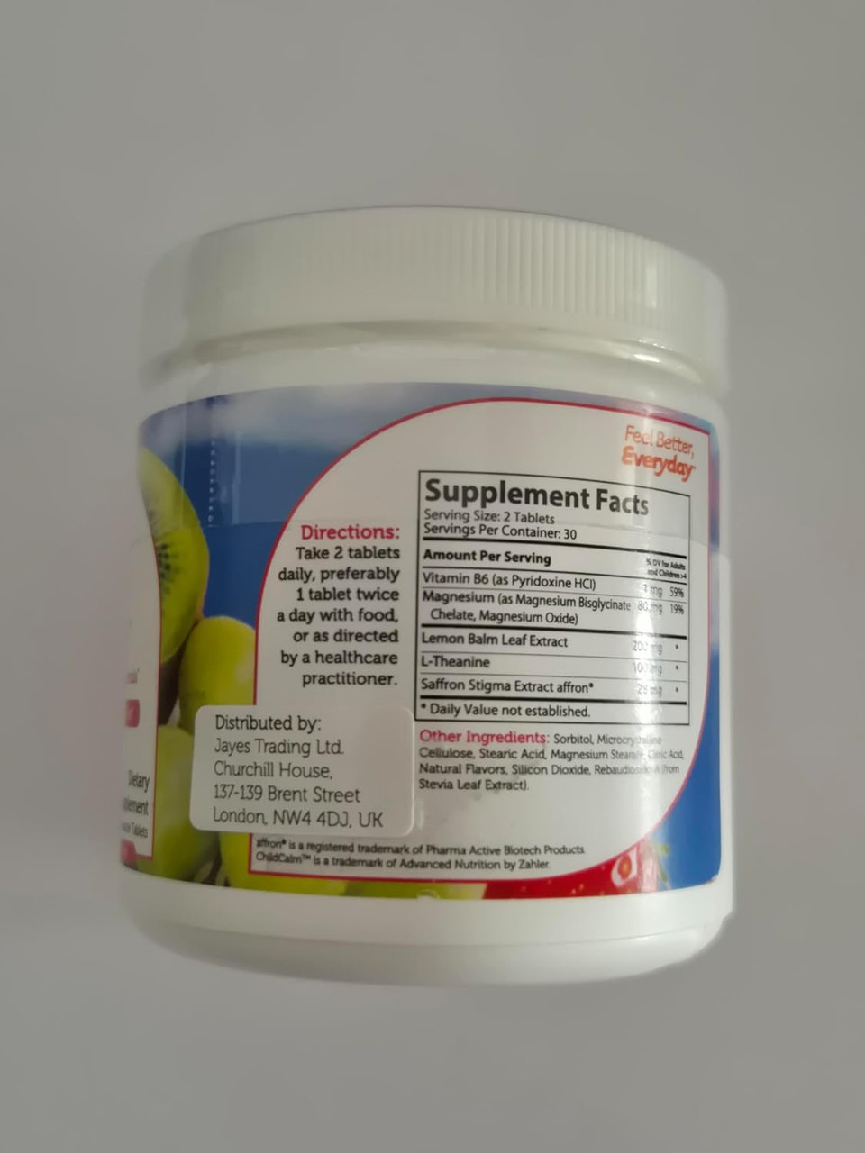 Zahler Childcalm, Kosher Fruit Punch Chewable Magnesium For Kids - Natural Calm, Mood Support, And Relaxation - Calming Kids Magnesium Supplement Childrens Magnesium, 60 Tablets