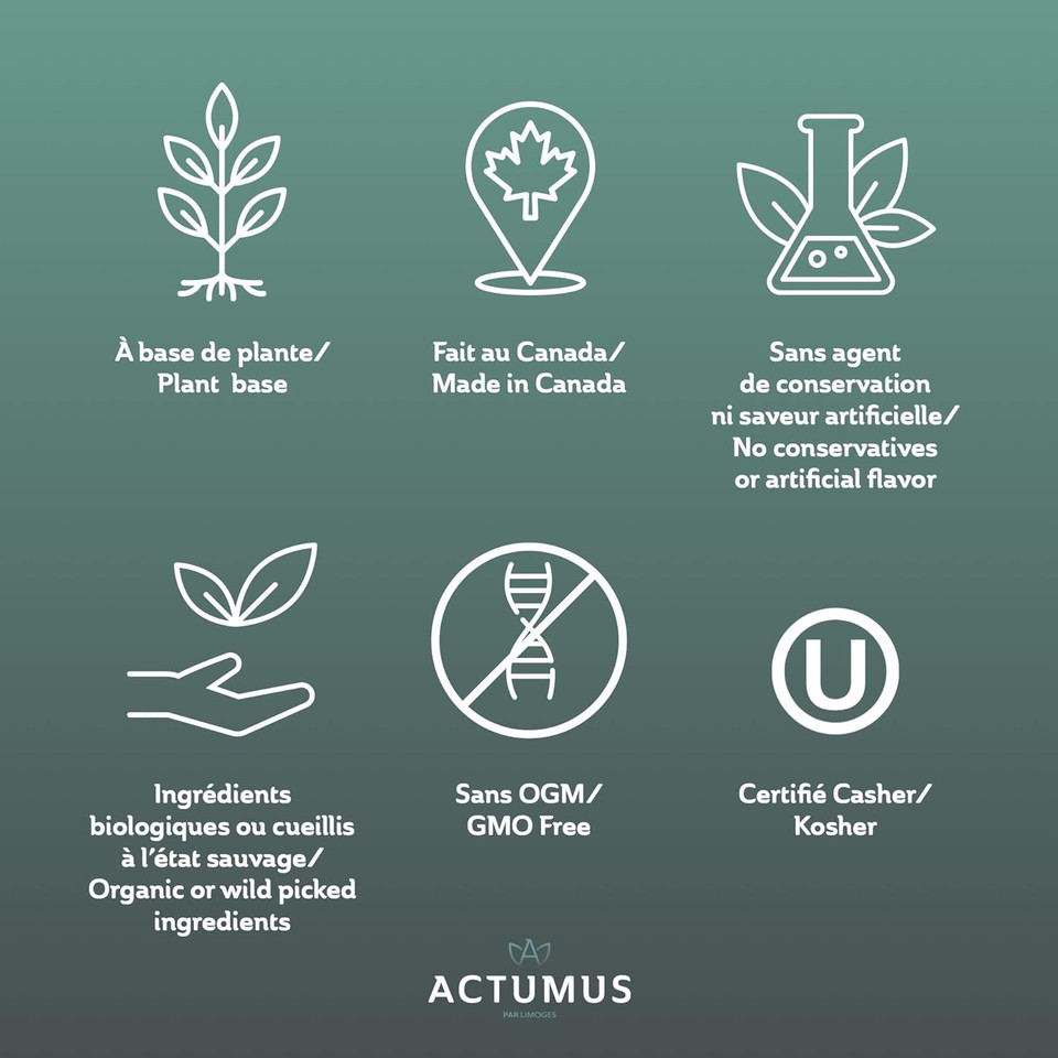 Actumus, Regeneration - Antioxidant And Beta-Carotene Source To Help With Immune Function, Made With Organic And Wild Picked Ingredients | 240 Vegicaps