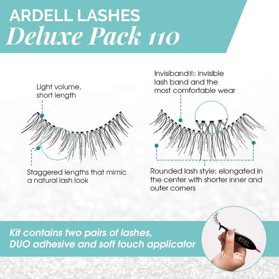 Ardell False Eyelashes Deluxe Pack 110 Black 4 Pack