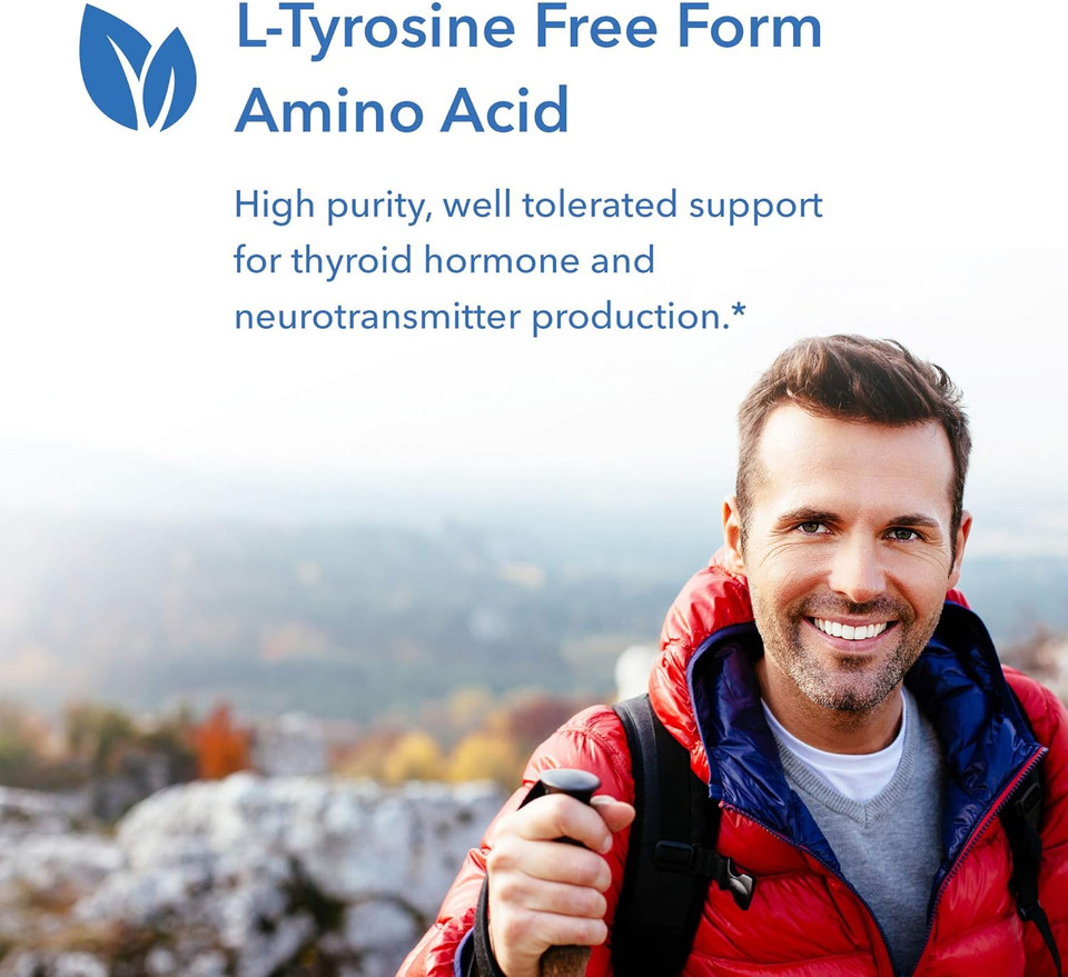 Allergy Research Group - L-Tyrosine 500 Mg - Hormone Precursor, Brain - 100 Vegetarian Capsules