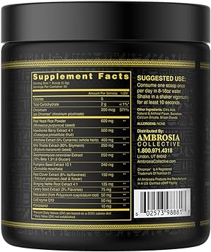 Ambrosia Nektar - Superfood Powder | Complete Health Supplement | Organ Support - Liver, Heart, Kidney Health | 30 Servings (Apple Symphony)