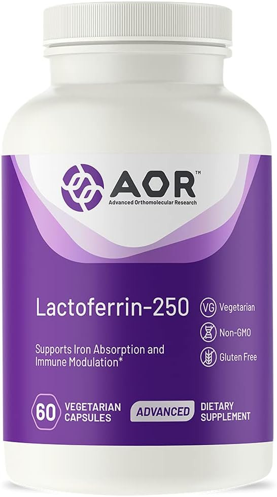 Aor, Lactoferrin - 250, Lactose Free Natural Supplement To Support Iron Absorption And Immune Modulation, 60 Servings (60 Capsules)