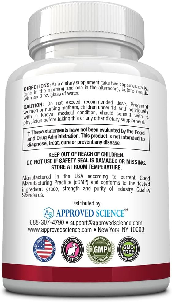 Approved Science Bloodsyl - Blood Pressure And Cholesterol Support - Hawthorne, Magnesium, Bioperine - 60 Vegan Friendly Capsules - 1 Bottle60 Count (Pack Of 1)