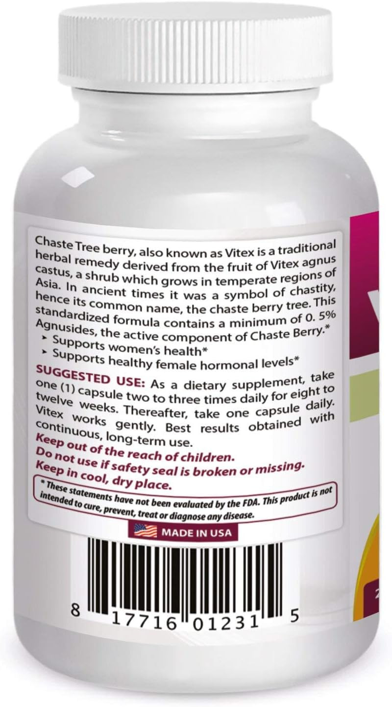 Best Naturals Vitex Chasteberry 400 Mg 250 Capsules