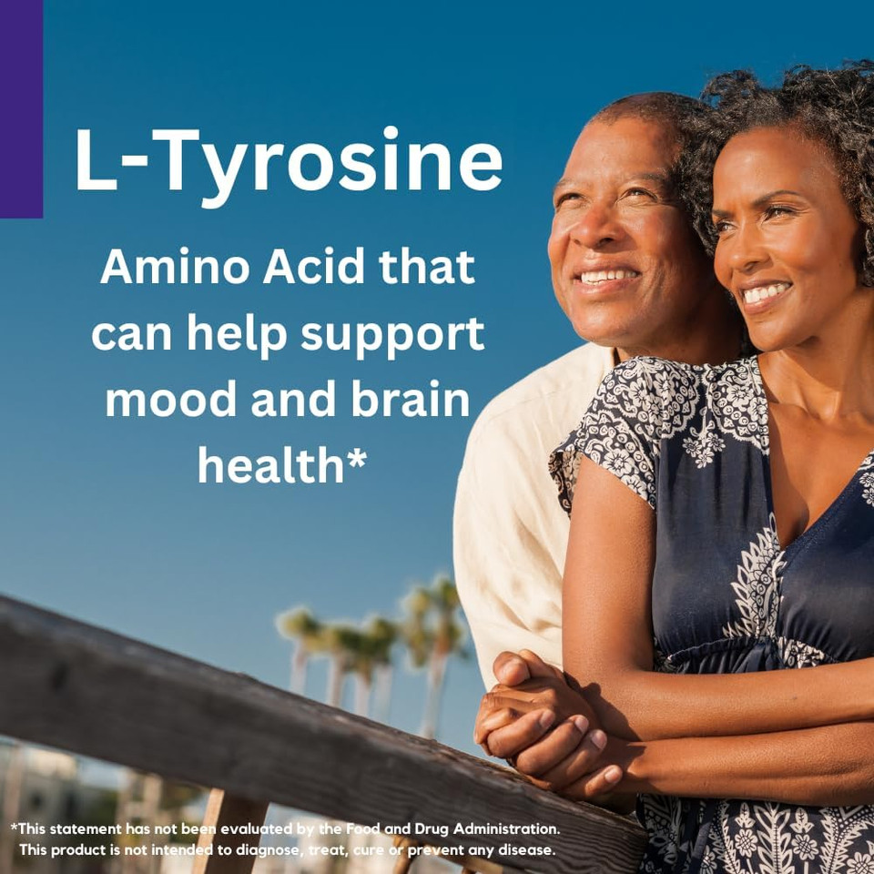 Bestvite L-Tyrosine 500Mg (240 Capsules) - No Stearates - Non Gmo - Gluten Free