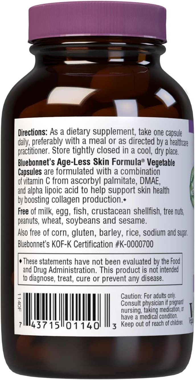 Bluebonnet Age-Less Skin Formula Capsules, 60 Count