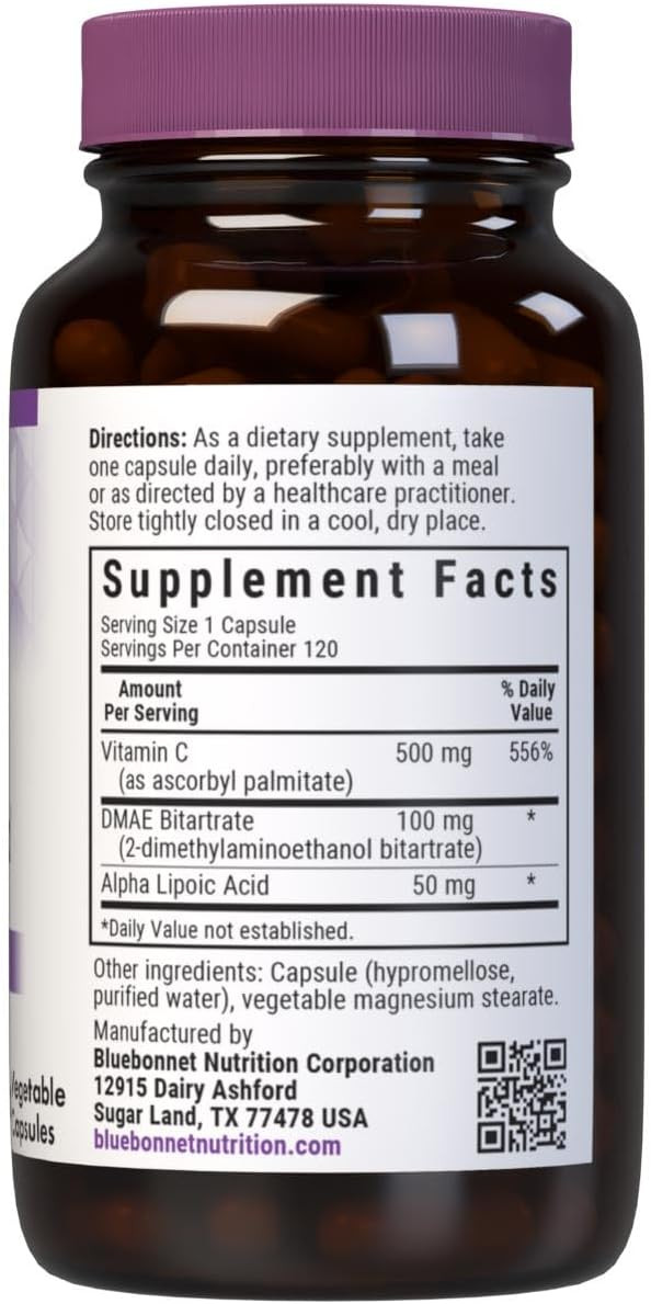 Bluebonnet Age-Less Skin Formula Capsules, White, Vegetable, 120 Count