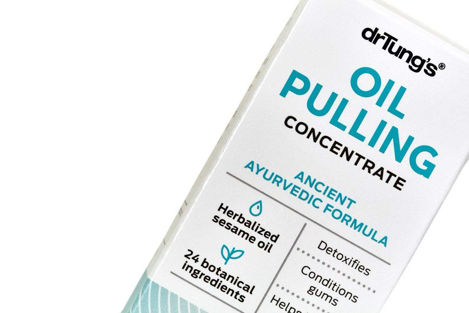 DrTung's Oil Pulling Concentrate Authentic Ayurvedic Formula, Herbalized Sesame Oil Pulling Formula, 1.7 Fluid Ounce