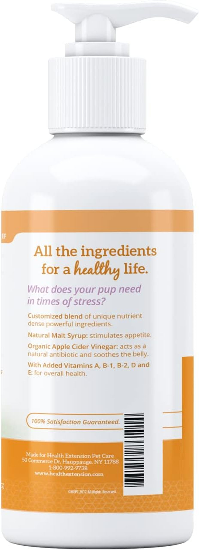 Health Extension Stress Relief - Tasty Liquid Supplement For Puppies & Adult Dogs8Oz