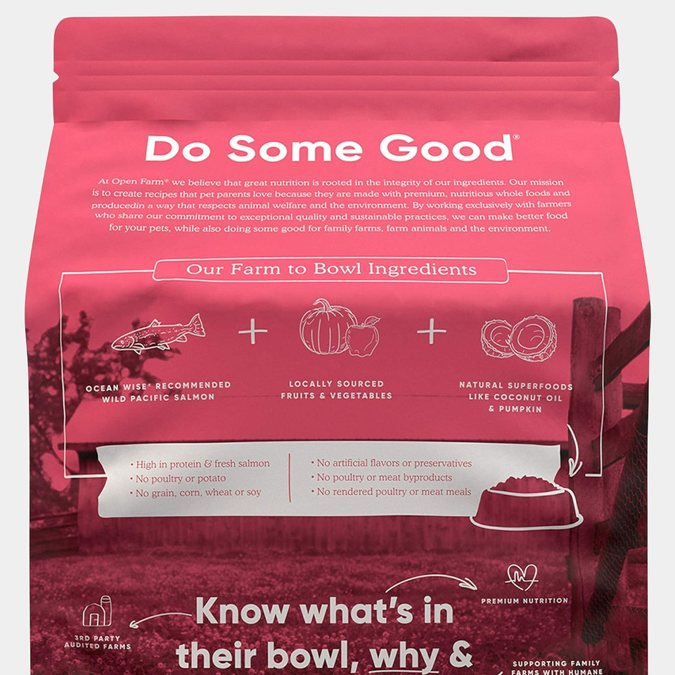 Open Farm Wild-Caught Salmon Grain-Free Dry Cat Food, Responsibly Sourced Pacific Salmon Recipe With Non-Gmo Superfoods And No Artificial Flavors Or Preservatives, 4 Lbs
