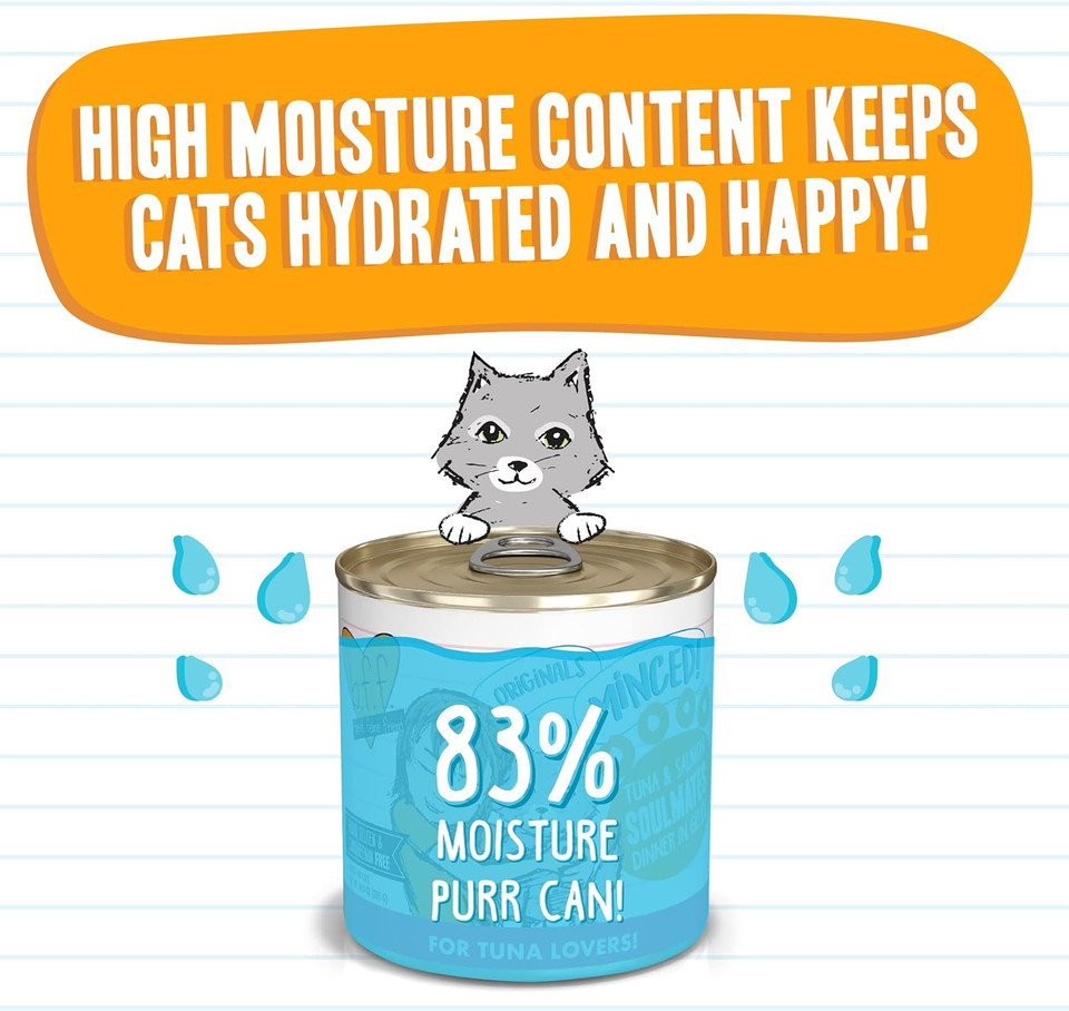 Best Feline Friend (B.F.F.) Grain-Free Cat Food By Weruva, Tuna & Salmon Soulmates, 10-Ounce Can (Pack Of 12)10 Ounce (Pack Of 12)