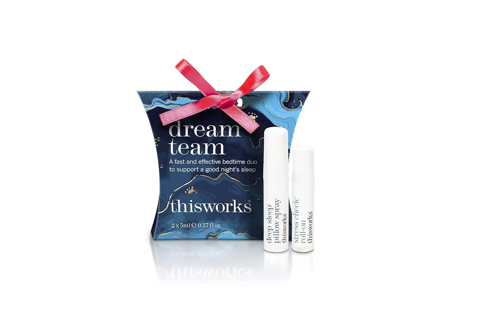 Thisworks Dream Team Gift Set: Deep Sleep Pillow Spray And Aromatherapeutic Calming Roller Ball With Lavender, Ylang Ylang & Coconut Essential Oils