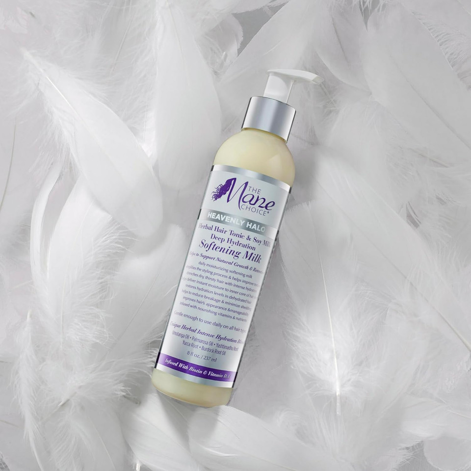 The Mane Choice Heavenly Halo Herbal Hair Tonic & Soy Milk Deep Hydration Softening Milk, 8 Ounce