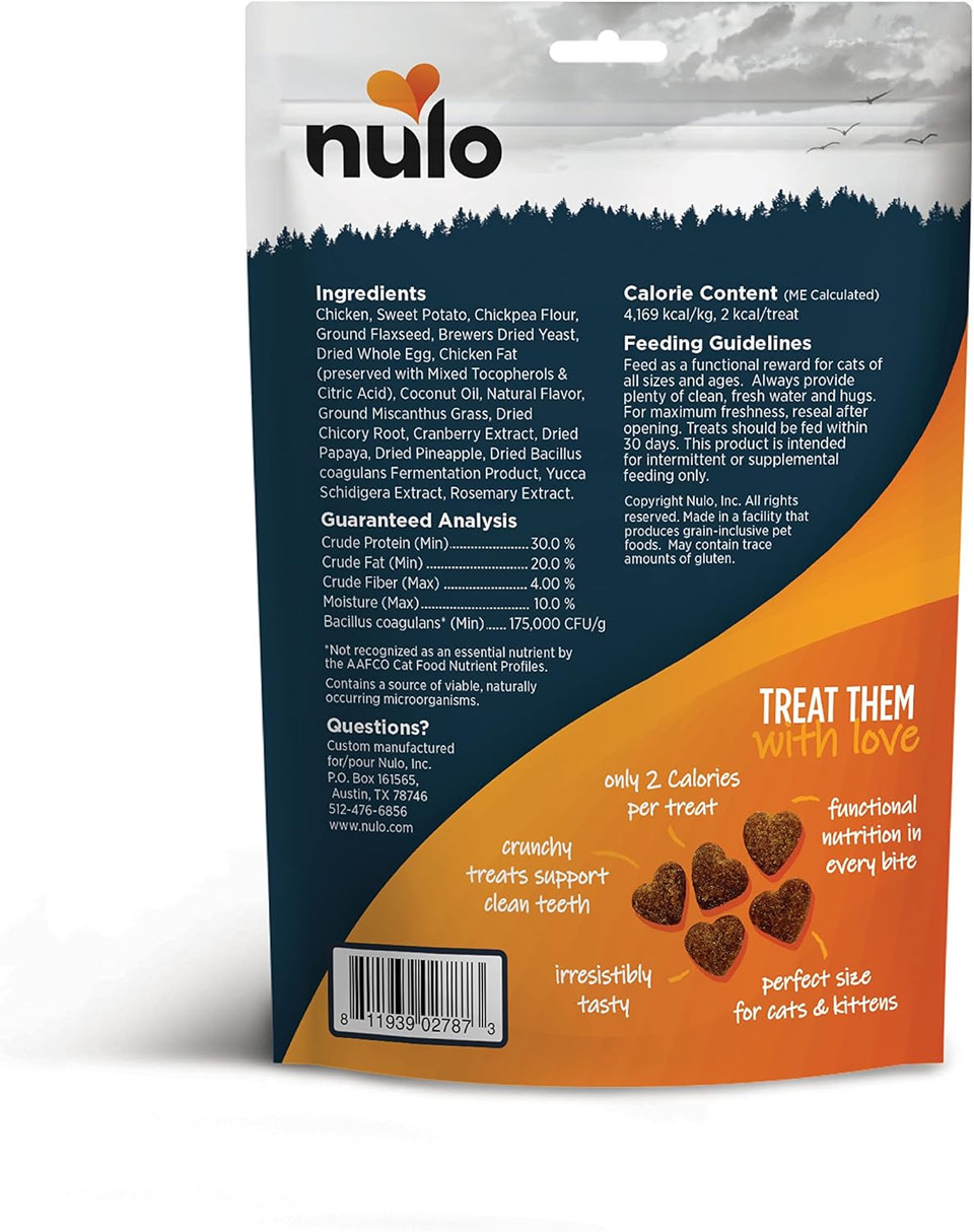 Nulo Digestive Health Functional Treats Grain-Free With Bc30 Probiotic Chicken Recipe For Cats & Kittens 4Oz