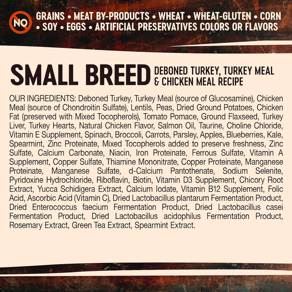 Wellness Core Rawrev Grain-Free Dry Small Dog Food, Natural Ingredients, Made In Usa With Real Freeze-Dried Meat (Adult, Small Breed, 4 Lbs)