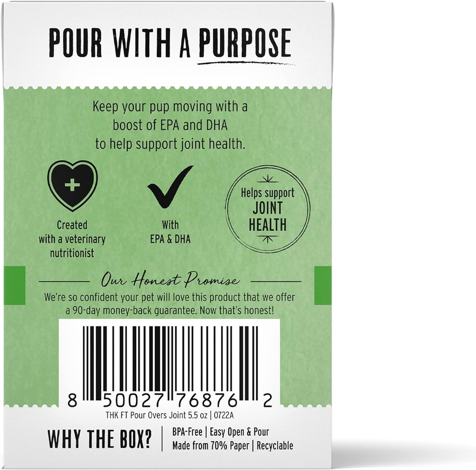 The Honest Kitchen Functional Pour Overs: Hip & Joint Support - Chicken Stew Dog Food Topper, 5.5 Oz X125.50 Ounce (Pack Of 12)