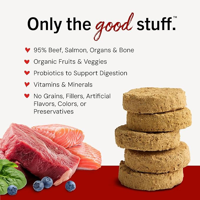 Stella & Chewy'S Freeze Dried Raw Dinner Patties  Crafted For Puppies  Grain Free, Protein Rich Perfectly Puppy Beef & Salmon Recipe  5.5 Oz Bag5.5 Oz