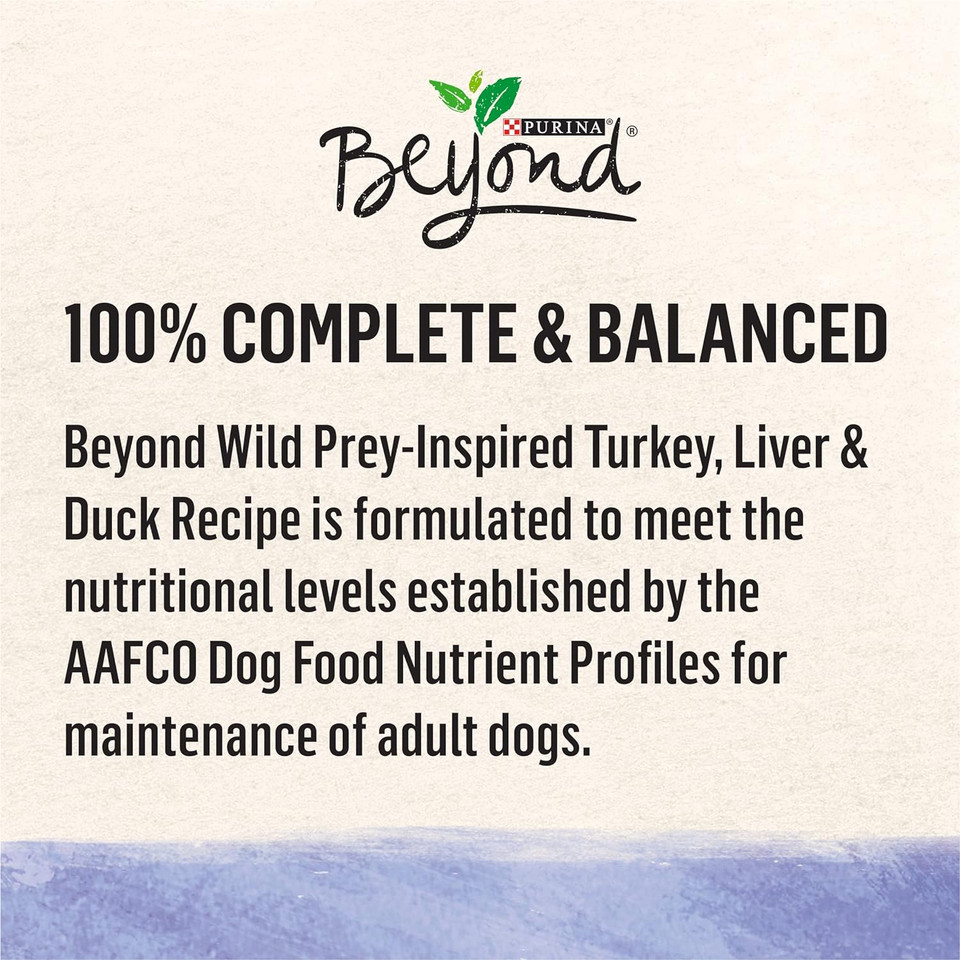 Purina Beyond High Protein, Grain Free, Natural Pate Wet Dog Food, Wild Turkey, Liver & Duck Recipe - (12) 13 Oz. Cansbrown13 Ounce (Pack Of 12)