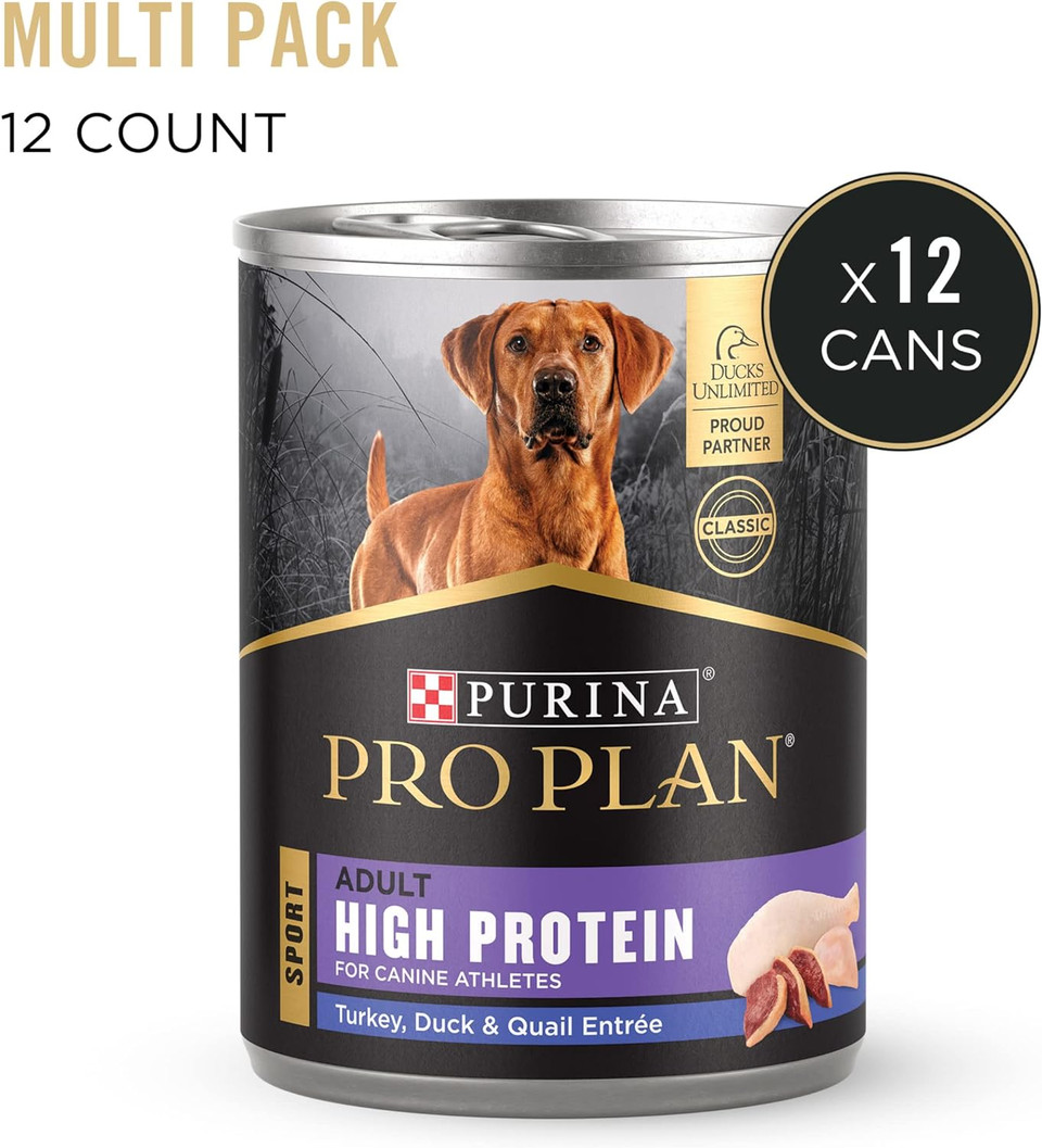 Purina Pro Plan Sport High Protein Turkey, Duck & Quail Entrã£Â©E Wet Dog Food - 13 Oz. Can13.00 Ounce (Pack Of 12)
