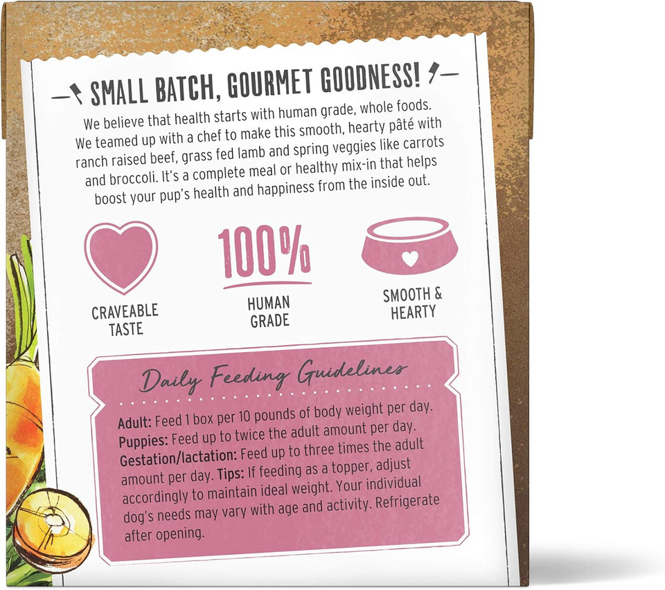 The Honest Kitchen Butcher Block Pã£Â¢Tã£Â©: Beef, Lamb & Spring Veggies Wet Dog Food, 10.5 Oz (Pack Of 6)