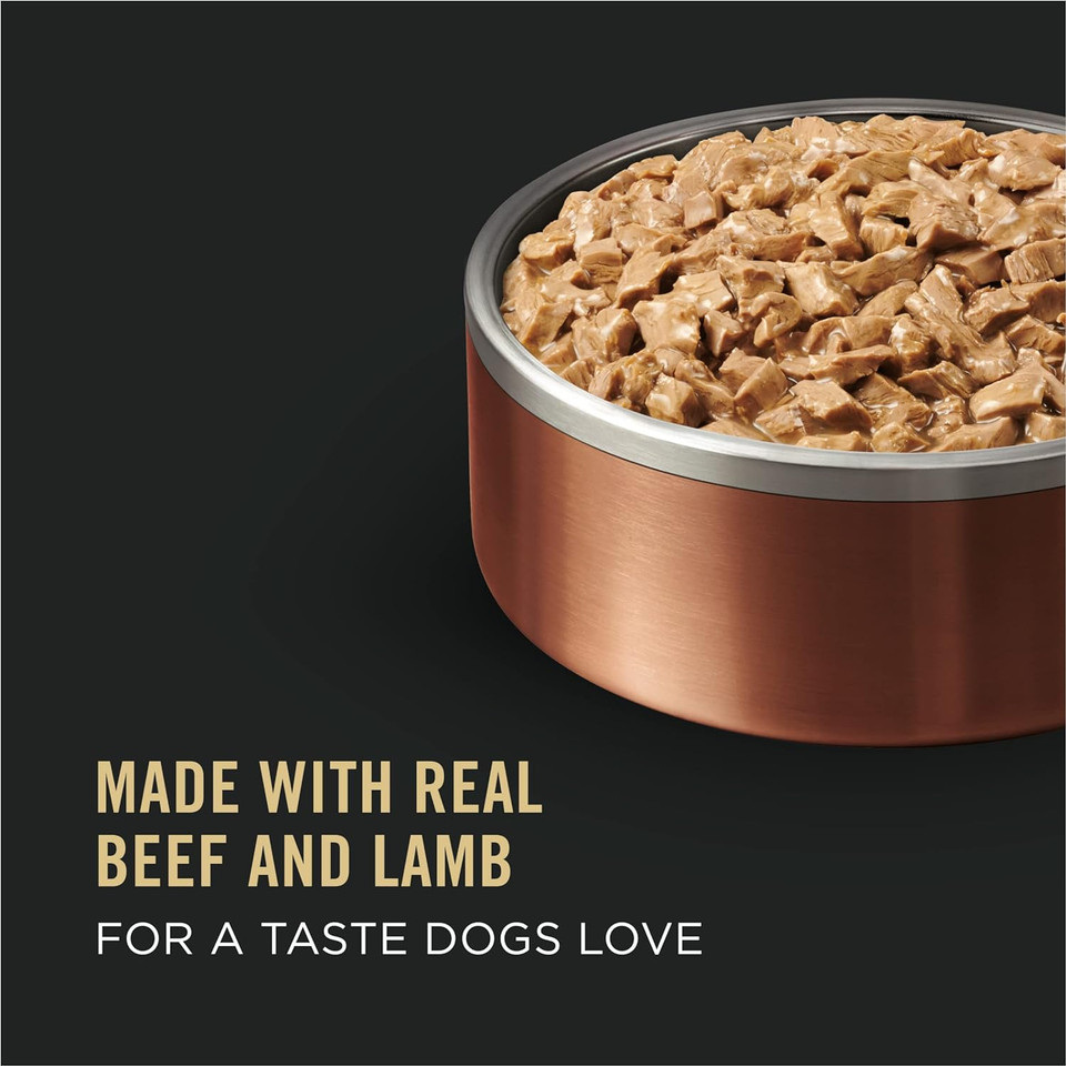 Purina Pro Plan High Protein Dog Food With Gravy, Shredded Beef And Lamb Entree - (24) 5.5 Oz. Cans5.50 Ounce (Pack Of 24)