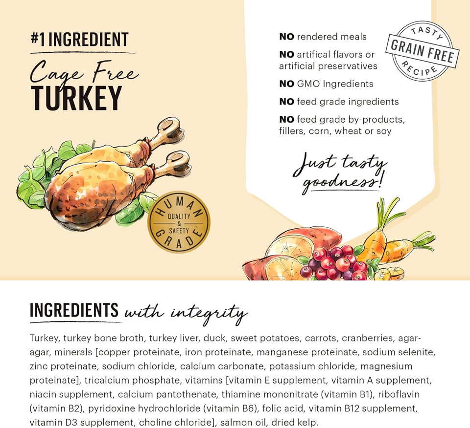 The Honest Kitchen Butcher Block Pã£Â¢Tã£Â©: Turkey, Duck & Root Veggies Wet Dog Food, 1 Count (Pack Of 6)