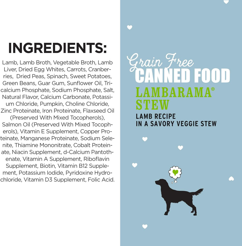 "I And Love And You" Lambarama Stew Grain Free Canned Dog Food, 13 Oz (Pack Of 12)13 Ounce (Pack Of 12)