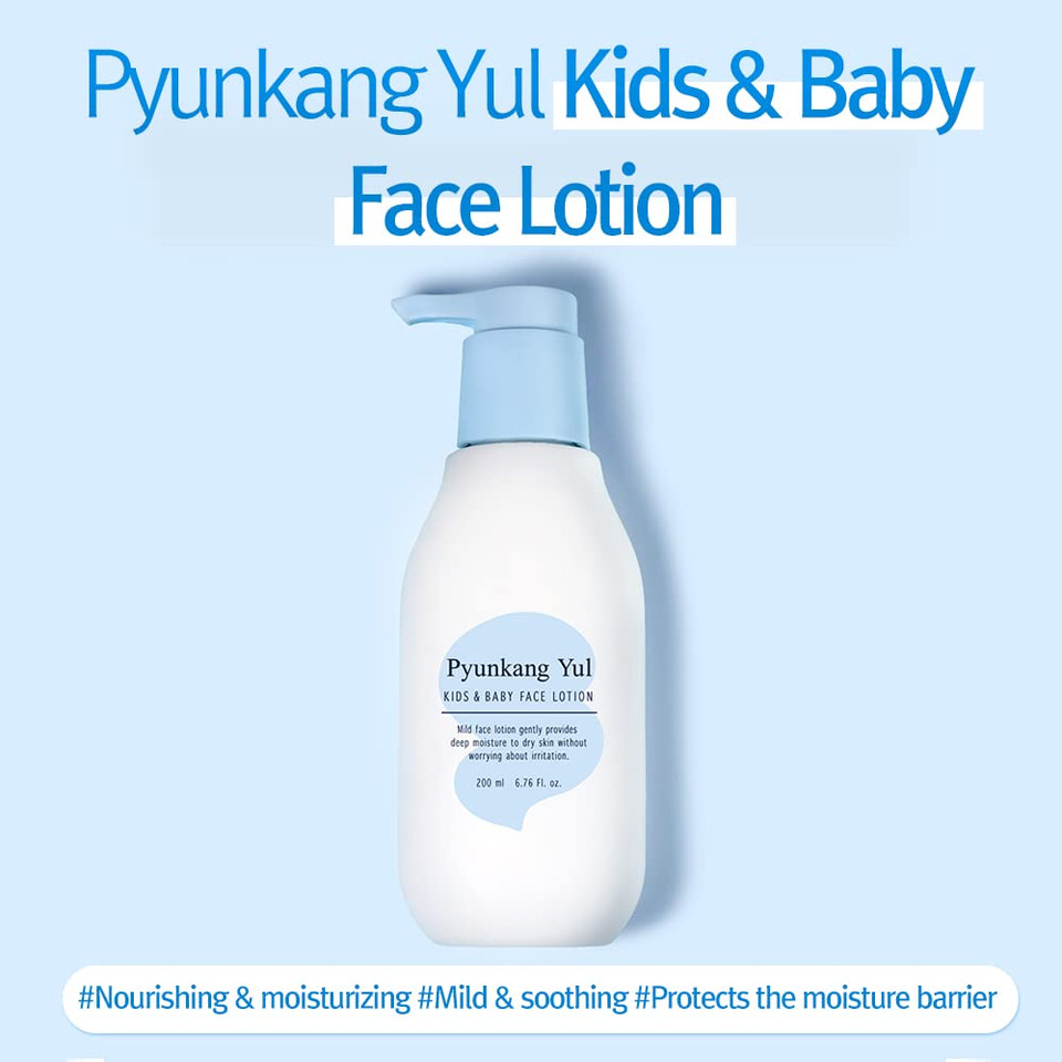 Pyunkang Yul Kids& Baby Face Lotion Moisturizer With Ceramide, Hyaluronic Acid, Lecithin, Cica | Calming, Hydrating, Soothing, Moisturizing Cream For Baby Dry, Rough, Sensitive Skin, Fragrance Free, Ewg Verified 6.76 Fl.Oz