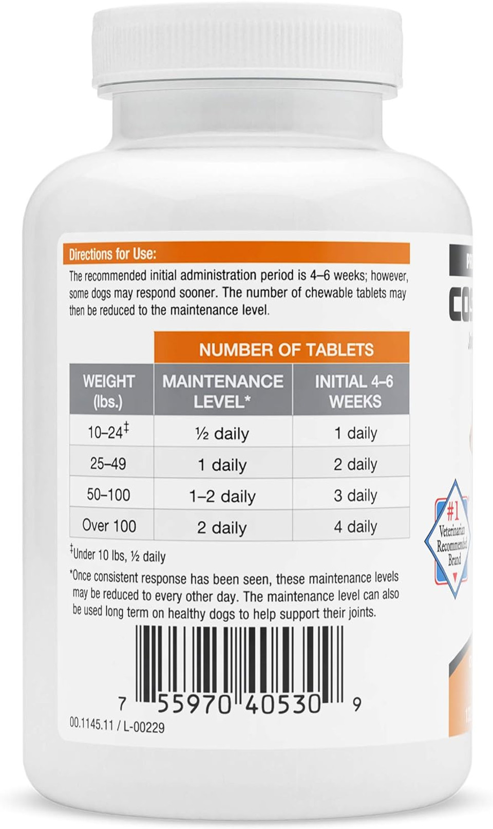 Nutramax Cosequin Ds Joint Health Supplement For Dogs - With Glucosamine And Chondroitin, 132 Chewable Tablets132 Count