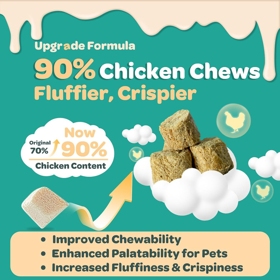 Dog Allergy Relief Freeze Dried Chews, With Probiotics, Colostrum For Immune Health, Anti Itch & Seasonal Allergies & Scratching, Omega 3 For Skin & Coat Health, Stop Pawlicking, Hot Spots, Shedding