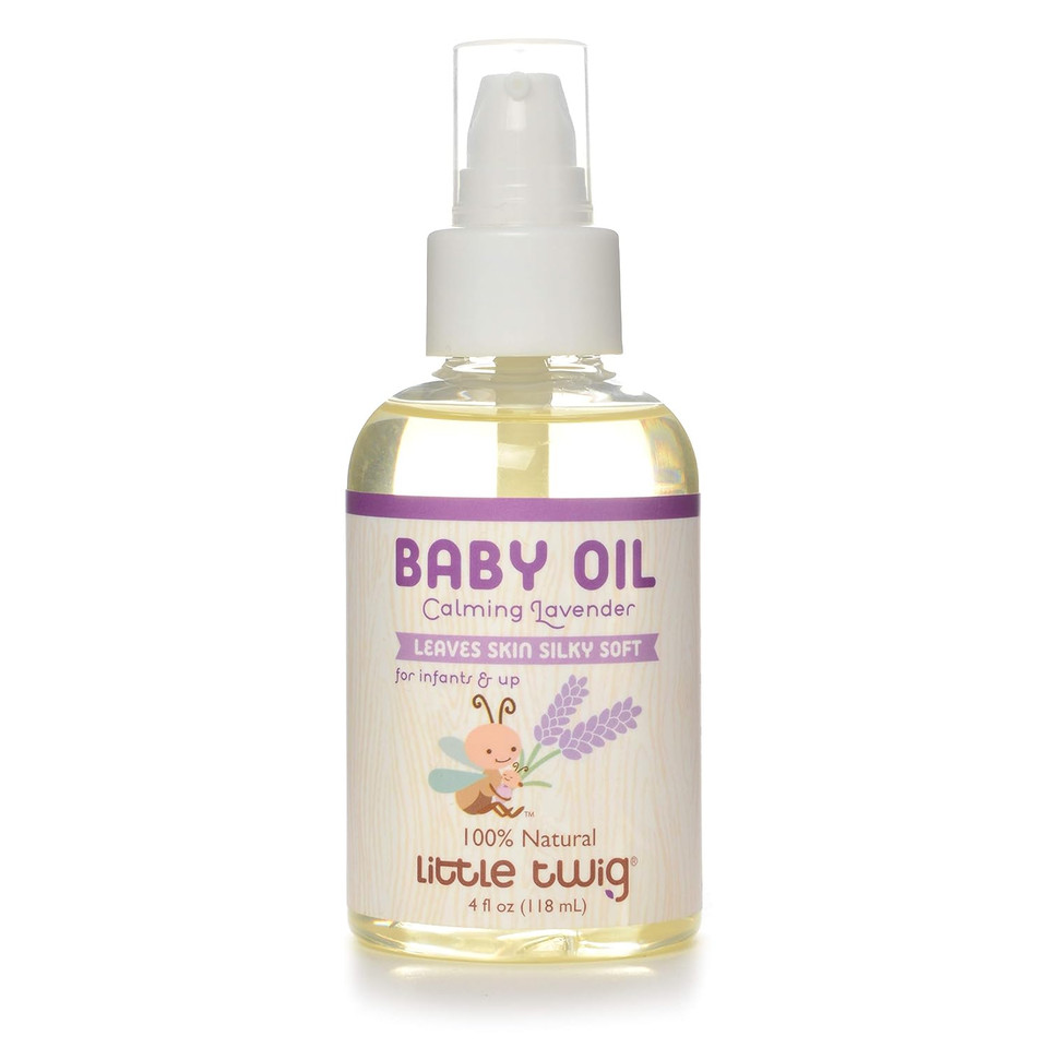 Little Twig All Natural Baby Oil For Sensitive Skin, Lavender - 4 Fluid Oz