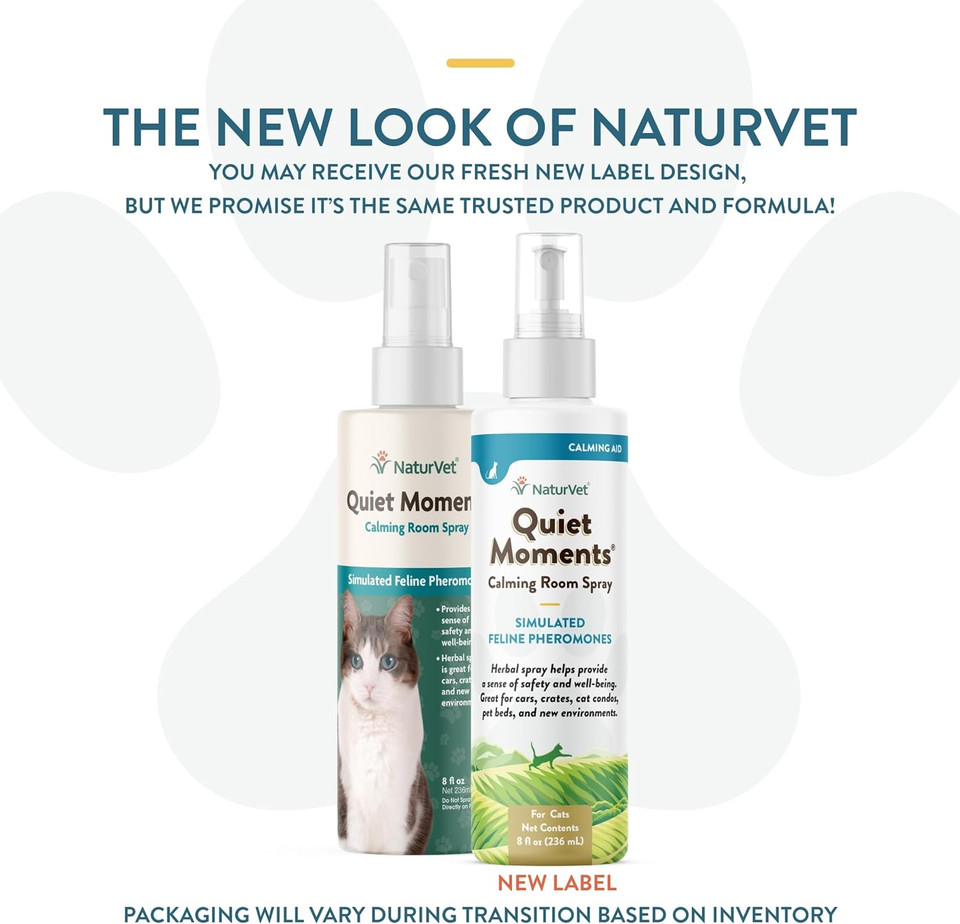 Naturvet Quiet Moments Herbal Calming Spray, 8 Ounce- Feline
