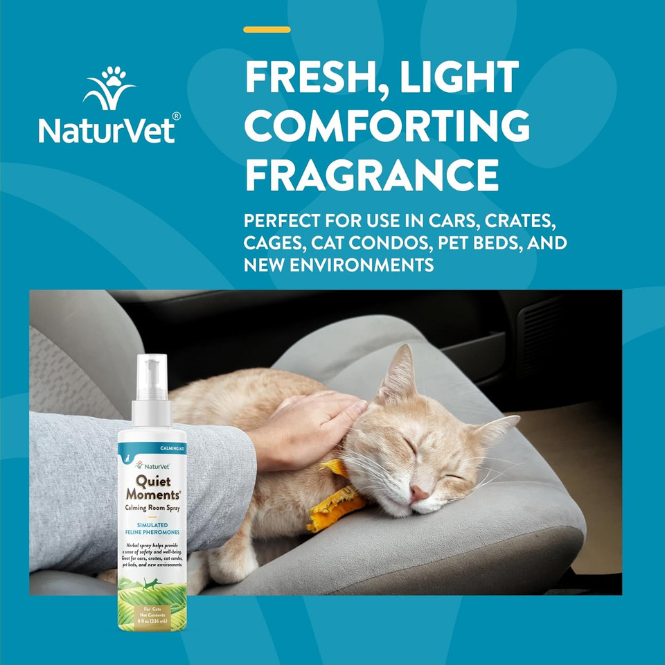 Naturvet Quiet Moments Herbal Calming Spray, 8 Ounce- Feline