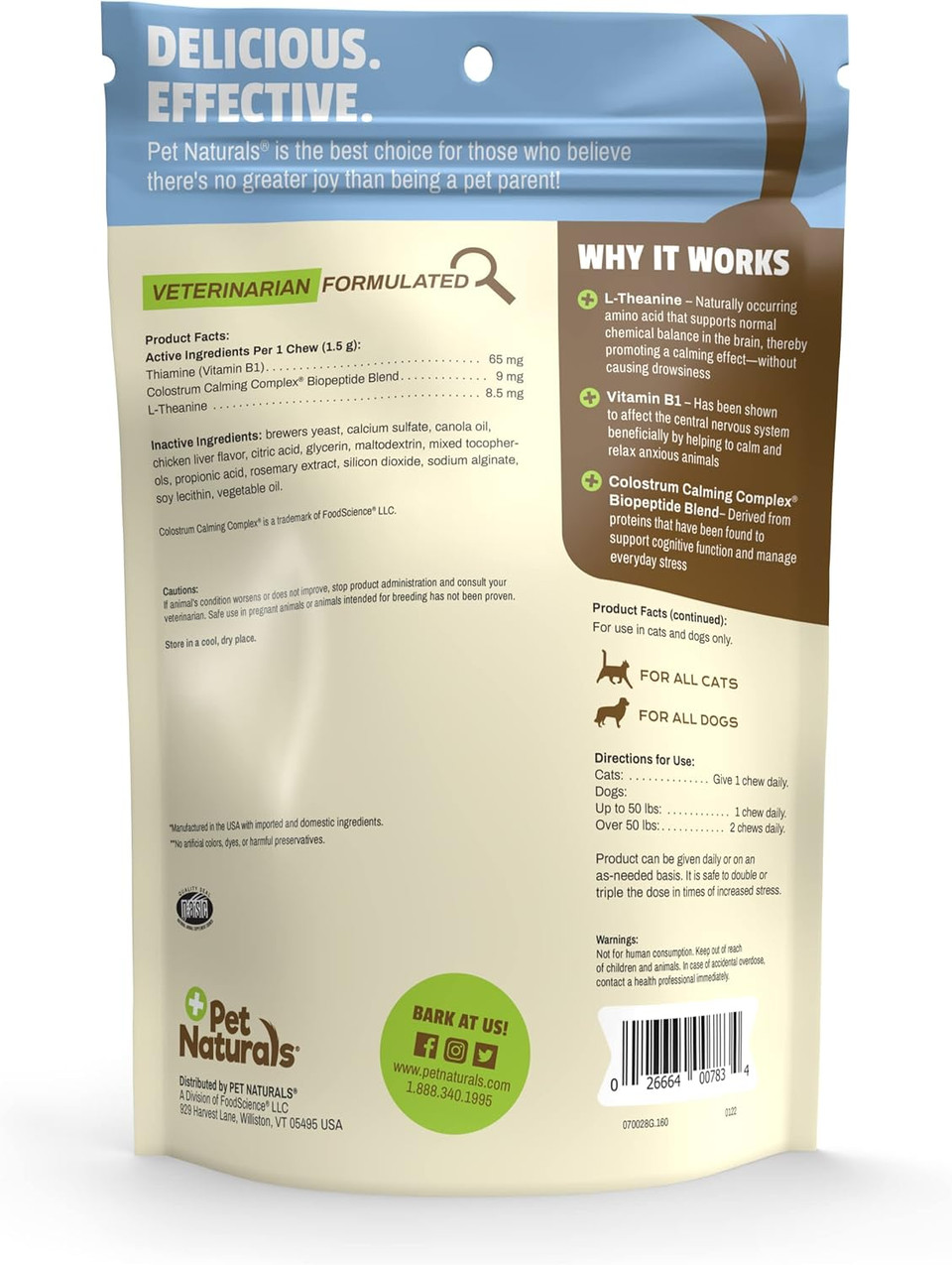 Pet Naturals Of Vermont - Calming, Behavioral Support Supplement For Dogs And Cats, 160 Bite Sized Chews160 Chews (Pack Of 1) Pet Naturals Of Vermont - Calming, Behavioral Support Supplement For Dogs And Cats, 160 Bite Sized Chews160 Chews (Pack Of 1)