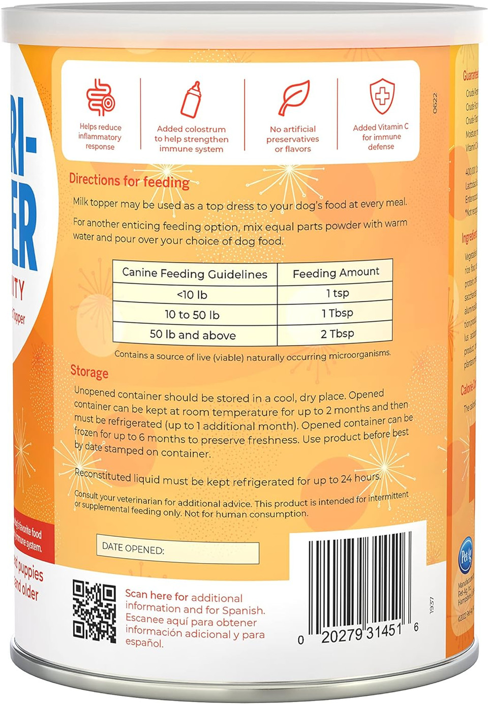 PetAg Nutri-Mixer Immunity for Dogs & Puppies 12 Weeks or Older - Dog Immune Supplement Food Topper - 12 oz