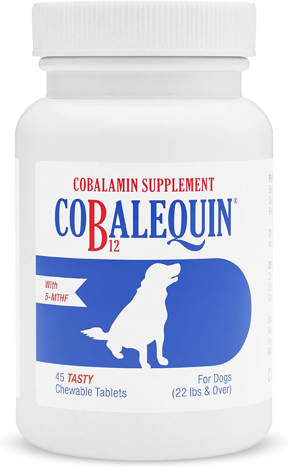 Nutramax Cobalequin B12 Supplement for Medium to Large Dogs, 45 Chewable Tablets, Hydrolyzed Chicken, 2.08 ouncesDogs Only