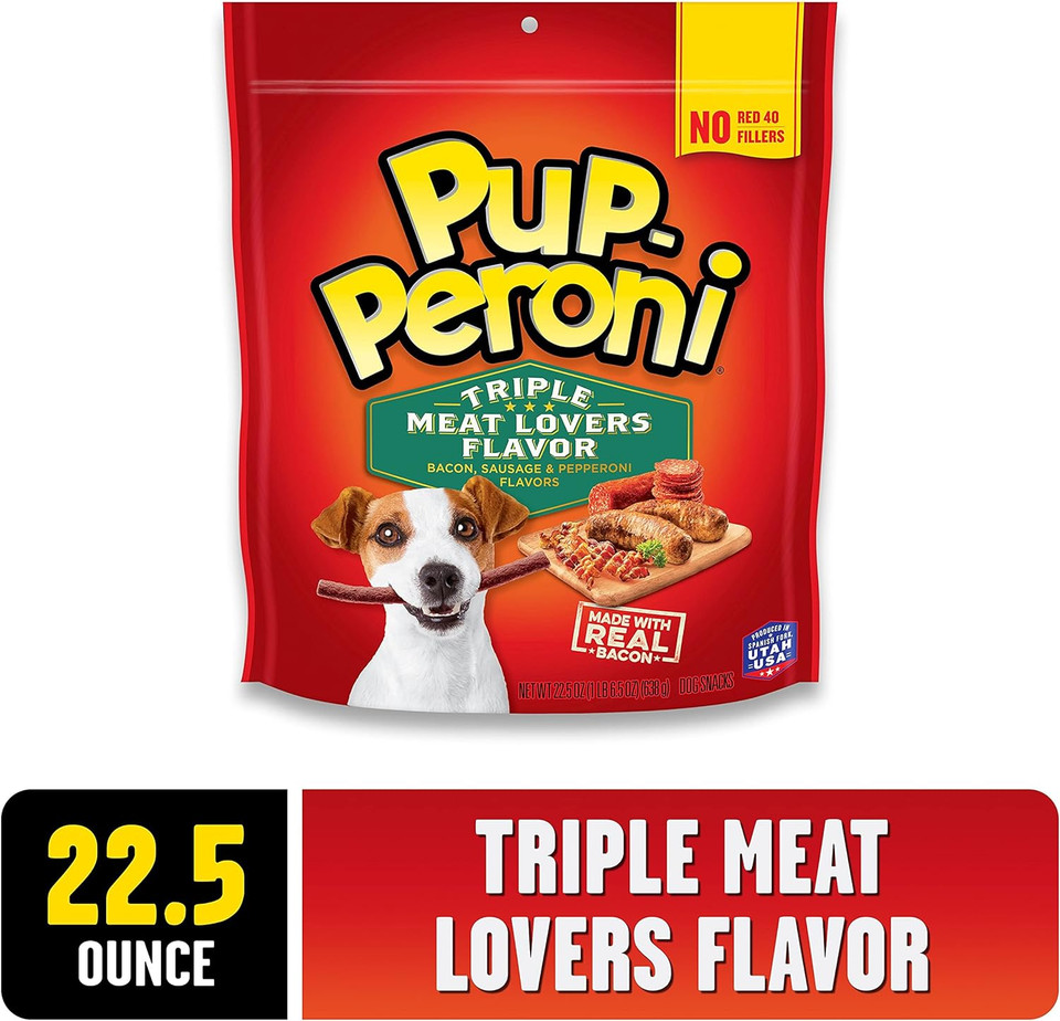 Pup-Peroni Original Triple Meat Lovers Flavor Dog Treats, 22.5 Ounce
