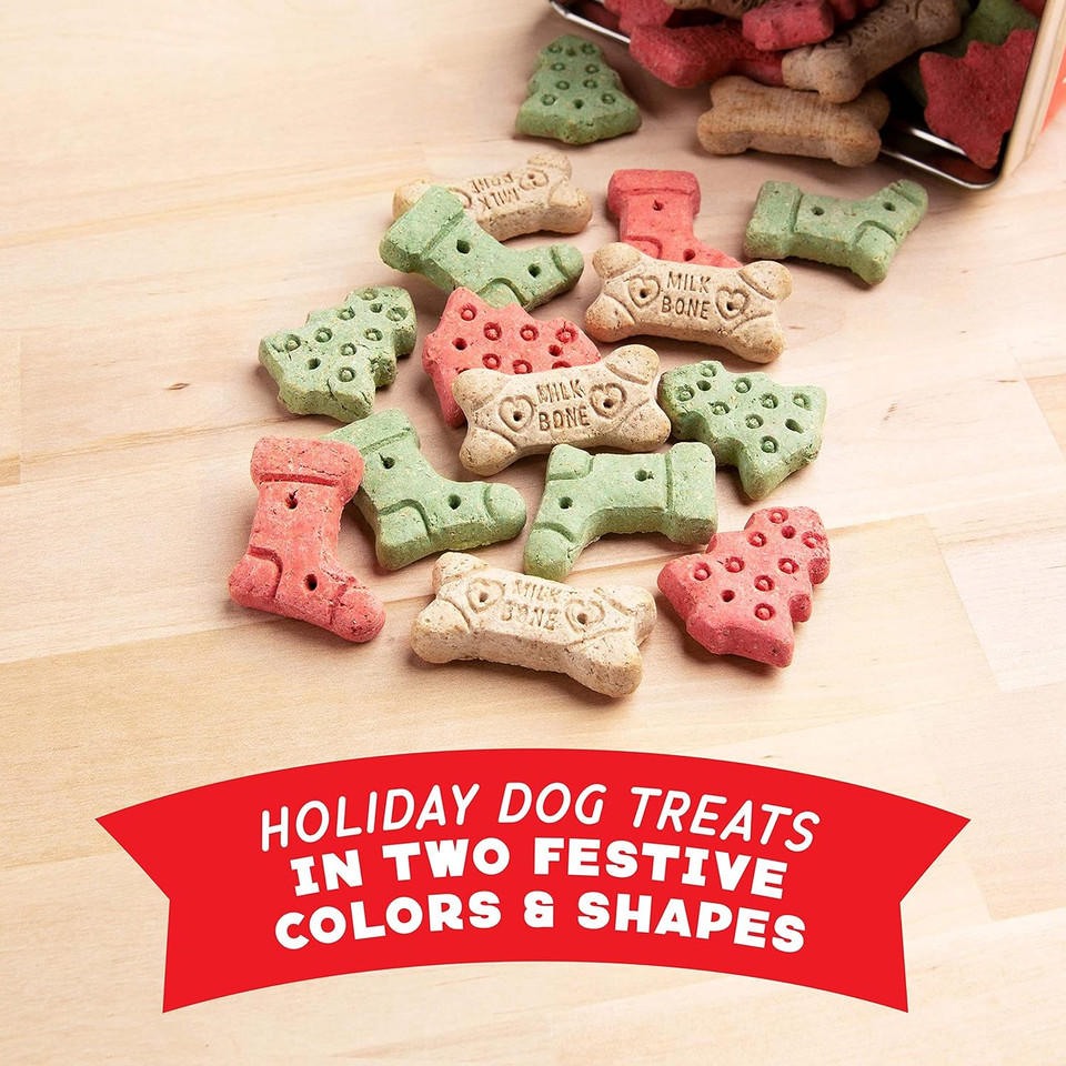 Milk-Bone Holiday Dog Treats, Small Biscuits, 24 Ounce Reusable Tinholiday Crunchy Biscuits24 Ounce (Pack Of 1)