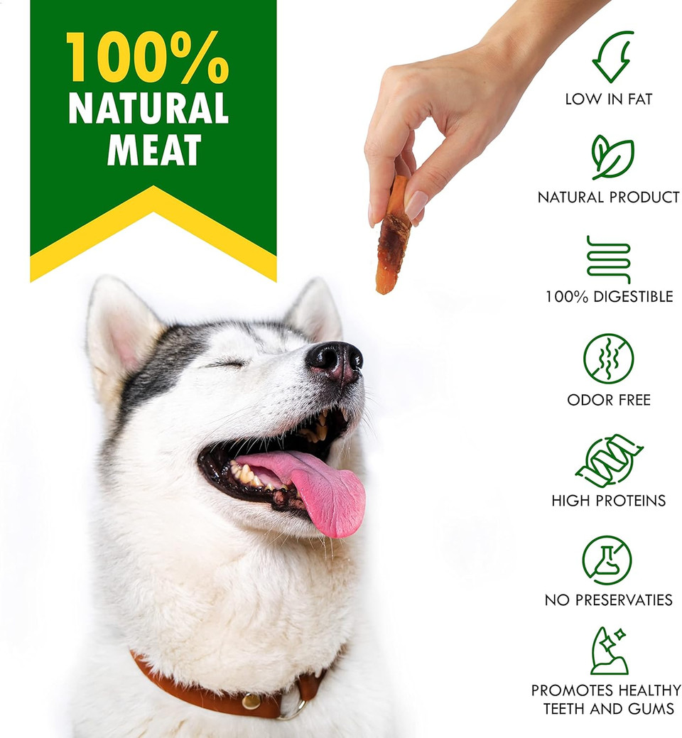 Dog Sweet Potato Wrapped With Chicken & Pet Natural Chew Treats - Grain Free Organic Meat & Human Grade Dried Snacks In Bulk - Best Twists For Training Small & Large Dogs - Made For Usa (Sweet Potato)